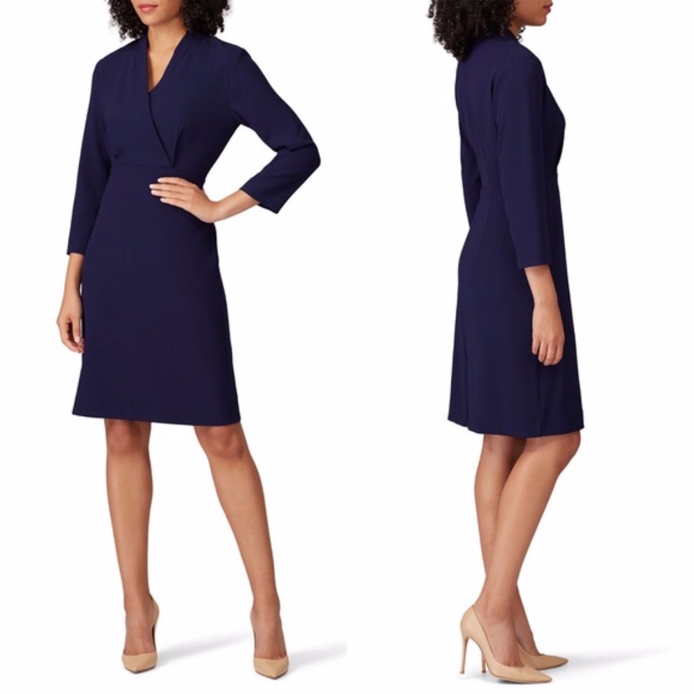 MM Lafleur Niko Navy 3/4 Sleeves Dress Size 4